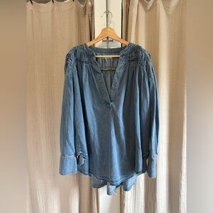 Like new Free People Denim Tunic Top- Small